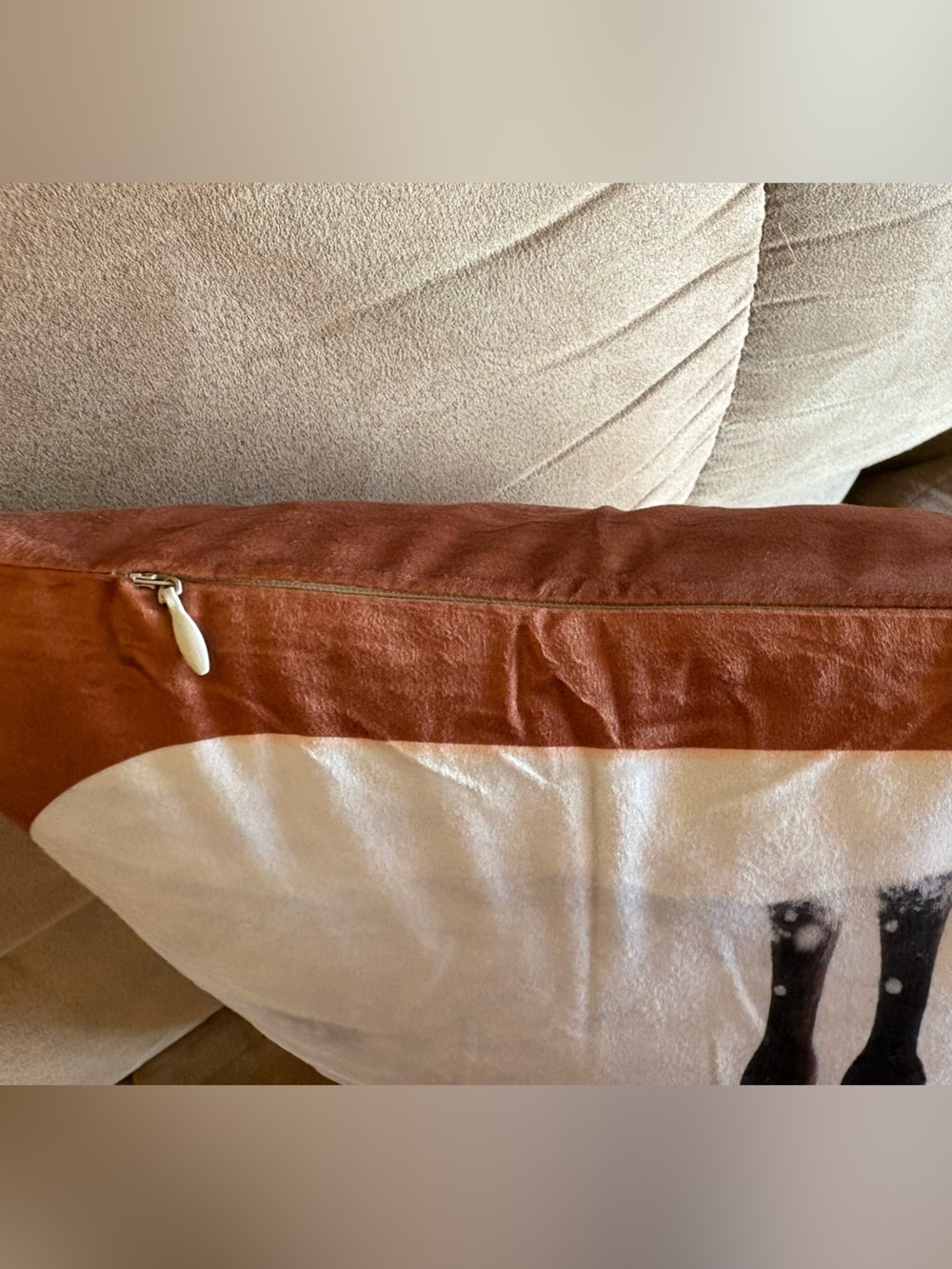 Snow Deer NWT Accent Pillow Cover with zipper. Set of 2 Covers, washable. - Picture 5 of 9